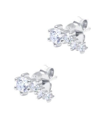 Shining CZ Crystal Silver Stud Earring STS-6241
